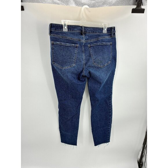 Old Navy Women’s Size 12 Mid Rise Rockstar Super Skinny Blue Denim Jeans Pants - Picture 3 of 7